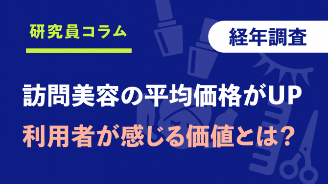 訪問美容の認知・利用・平均価格がUP!今後さらに利用増の兆しも