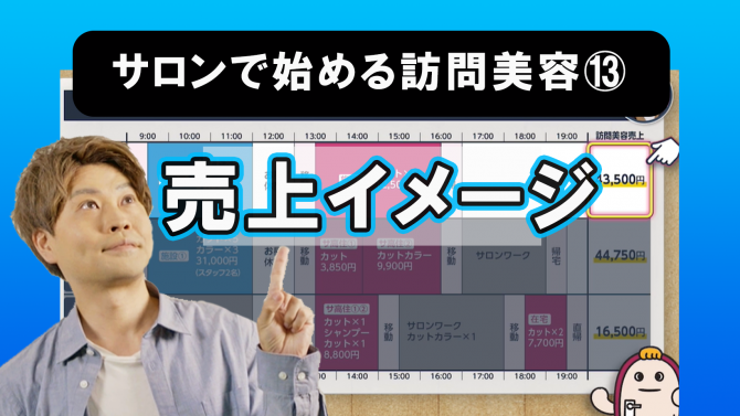 サロンで始める訪問美容⑬売上イメージ