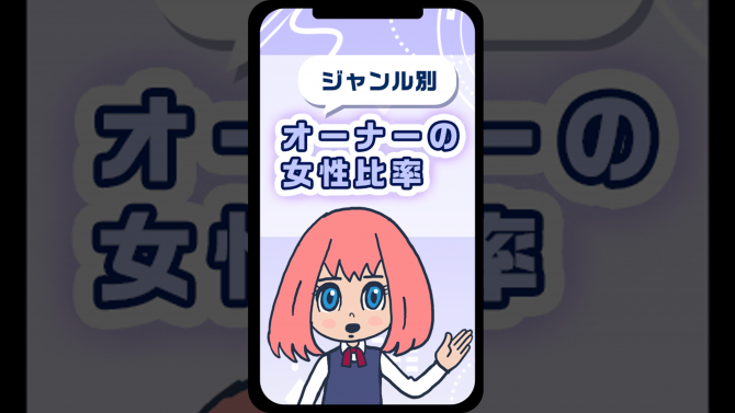 ジャンル別！オーナーの女性比率